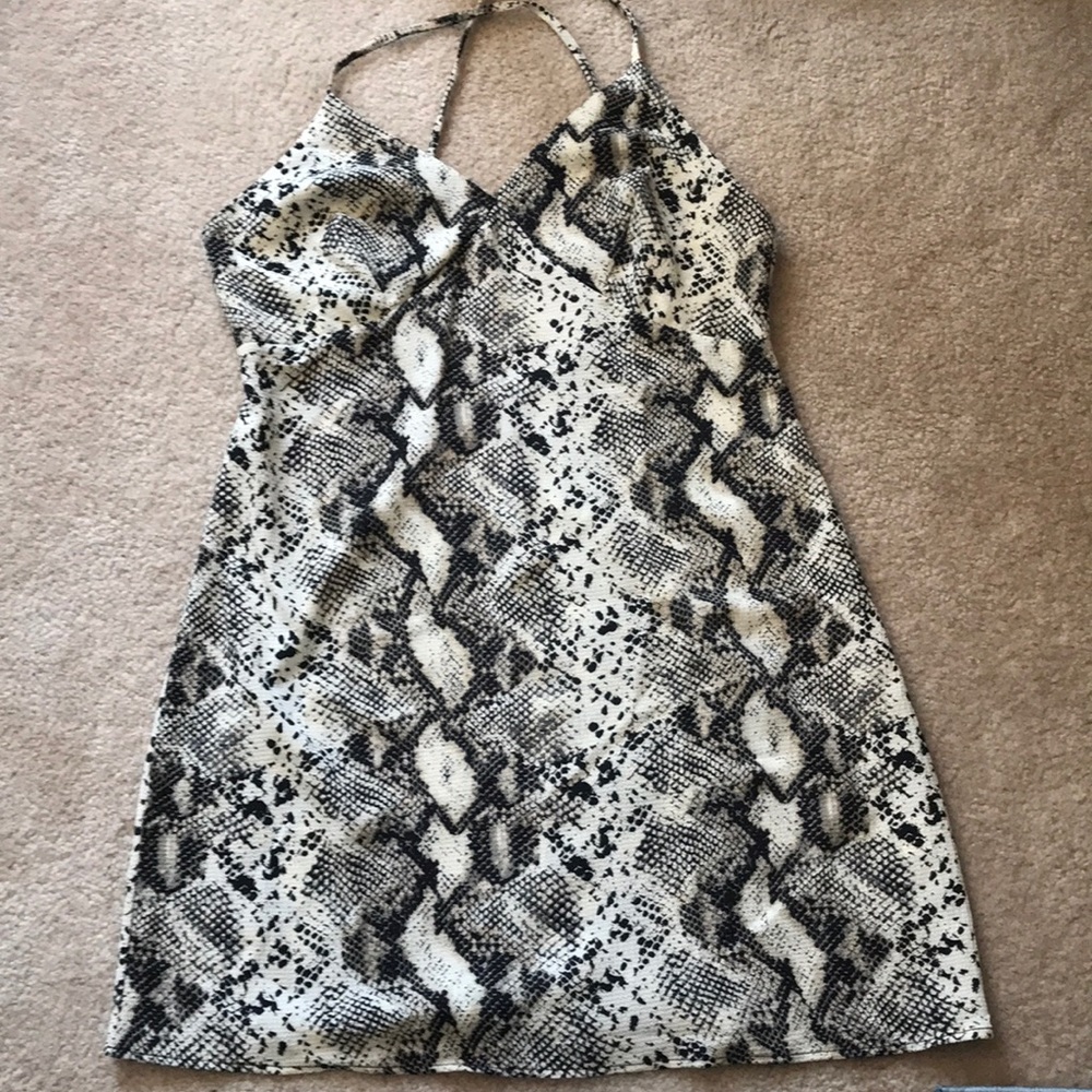 Kendall and Kylie snakeskin dress